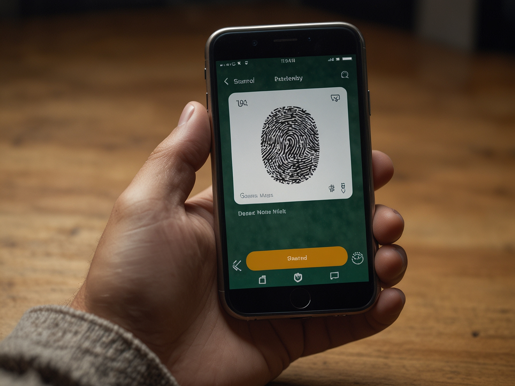 Secure login screen visual