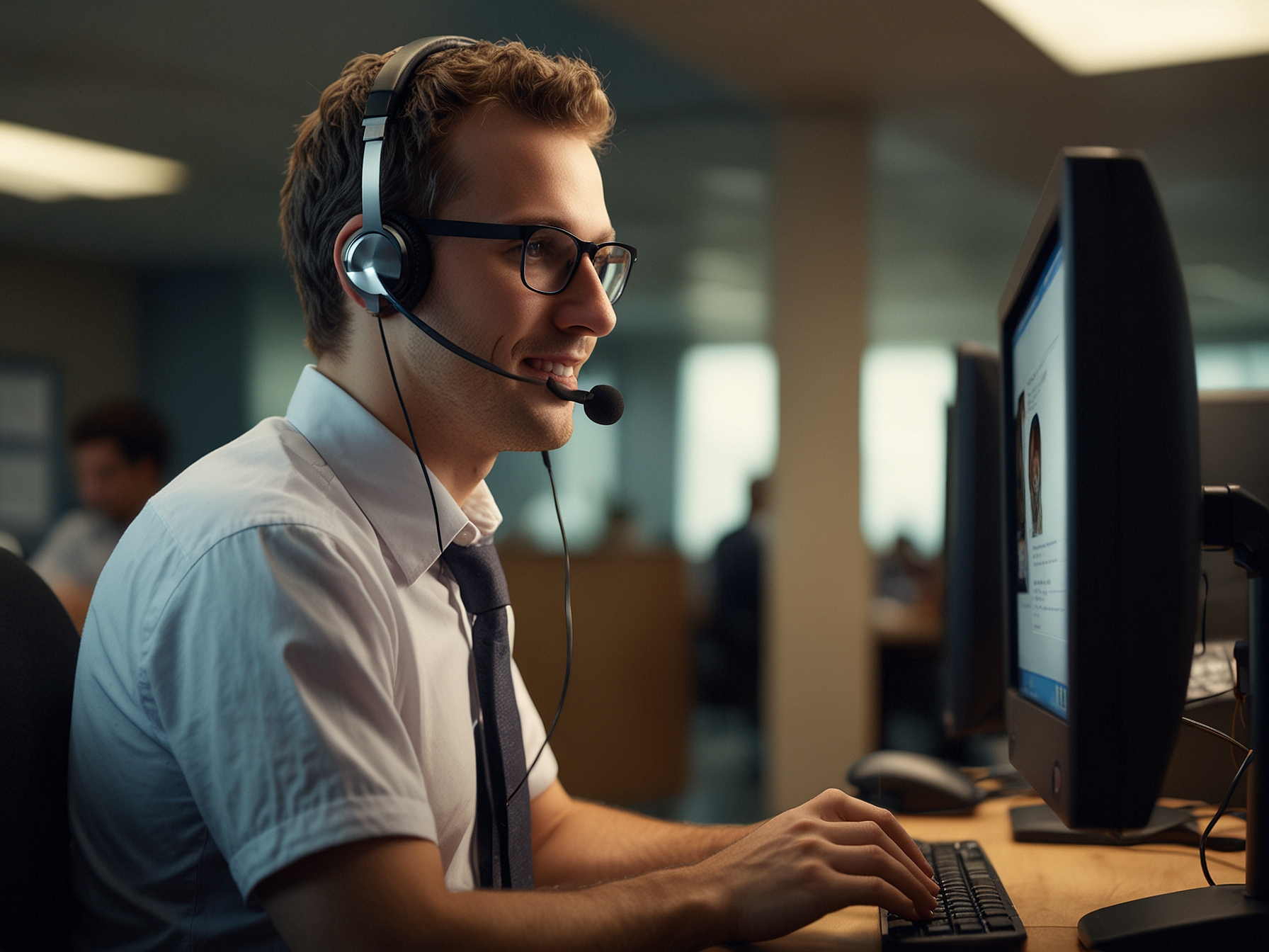 Support agent helping login